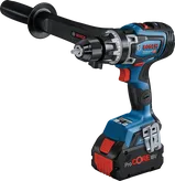 Bosch GSB 18V-150 C 무선 콤비 드릴(사이드 핸들 포함).