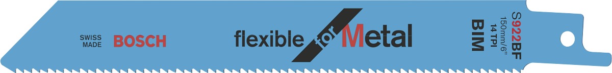 Bosch S922BF는 금속 왕복 톱날에 유연하게 사용할 수 있습니다.