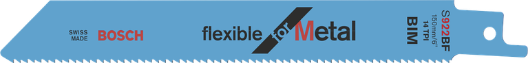 Bosch S922BF는 금속 왕복 톱날에 유연하게 사용할 수 있습니다.