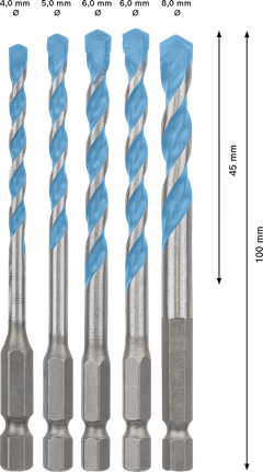 Bosch EXPERT HEX-9 MultiConstruction 드릴 비트 세트 5피스.