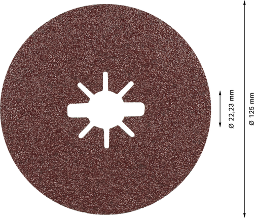Bosch EXPERT R781 프리즈마 세라믹 X-LOCK 파이버 디스크 125mm.