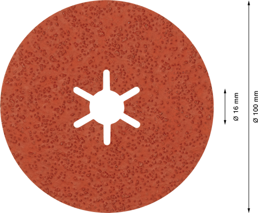 EXPERT R782 Prisma Ceramic 화이버 디스크 100mm, 16mm, G 36 Bosch EXPERT R782 프리즈마 세라믹 파이버 디스크 100mm.