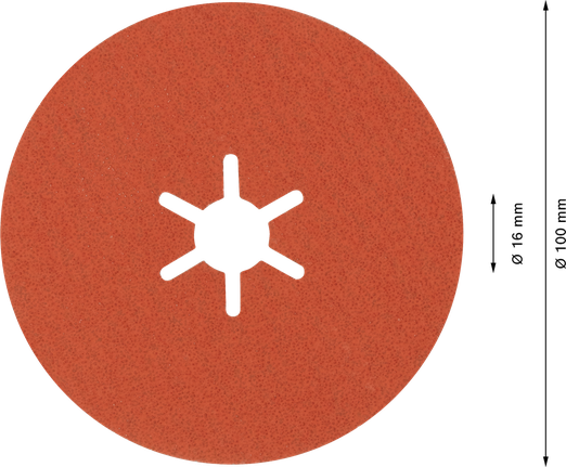 EXPERT R782 Prisma Ceramic 화이버 디스크 100mm, 16mm, G 80 Bosch EXPERT R782 프리즈마 세라믹 파이버 디스크 100mm G 80.