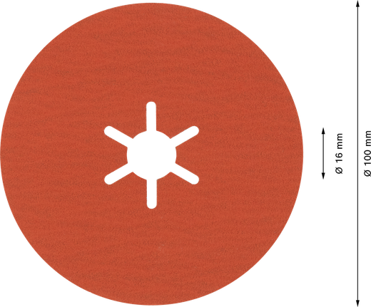 EXPERT R782 Prisma Ceramic 화이버 디스크 100mm, 16mm, G 120 Bosch EXPERT R782 프리즈마 세라믹 파이버 디스크 100mm G120.