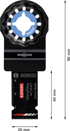 EXPERT MetalMax AIZ 20 AIT 멀티툴 블레이드 40 x 20mm 금속 절단을 위한 Bosch EXPERT MetalMax 멀티툴 블레이드.
