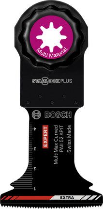 EXPERT MultiMax PAII 52 APIT 멀티툴 블레이드 52mm Bosch EXPERT MultiMax PAII 52 APIT 다양한 소재에 적합한 멀티툴 블레이드.