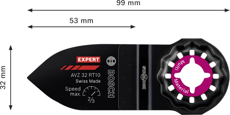 EXPERT Sanding Finger 미세 AVZ 32 RT10 멀티커터 샌딩 플레이트 32 x 53mm Bosch EXPERT AVZ 32 RT10 카바이드 샌딩 핑거 플레이트 32x53mm.