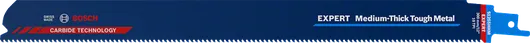 중간 두께 금속용 Bosch EXPERT S 1255 HHM 왕복 톱날.