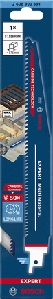 EXPERT 'Multi Material' S 1156 XHM 컷소날 1종 Bosch EXPERT Multi Material S 1156 XHM 왕복톱 블레이드 1개.