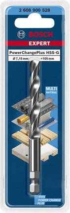 EXPERT Power Change Plus 파일럿 드릴 비트 HSS-G 7.15 x 105mm Bosch 엑스퍼트 파워체인지 플러스 7.15×105mm 드릴 비트.