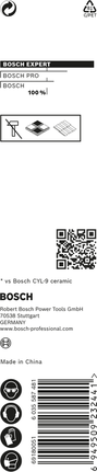 EXPERT HEX-9 Hard Ceramic 드릴 비트, 8 x 90mm Bosch EXPERT HEX-9 하드 세라믹 드릴 비트 8 x 90mm.