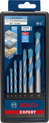 Bosch EXPERT MultiConstruction CYL-9 드릴 비트 세트 4-12mm 7개