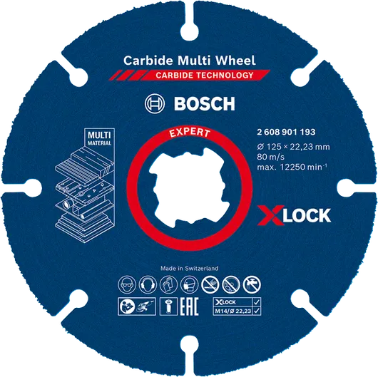 EXPERT 카바이드 멀티휠 절단석 Bosch EXPERT 다중 소재 카바이드 절단 디스크 X-Lock.
