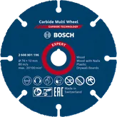 Bosch EXPERT 다중 소재 카바이드 절단 디스크 76 x 10 mm.