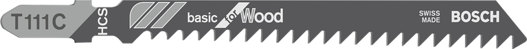 기본적인 목재 절단에 사용되는 Bosch T111C 톱날입니다.