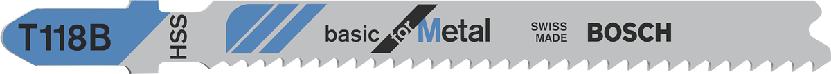 금속 절단용 Bosch T118B 톱날.