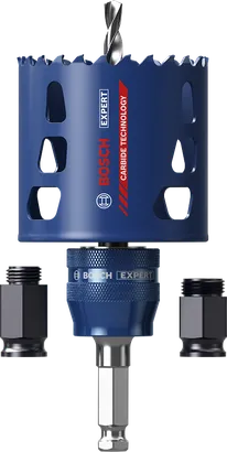 EXPERT Multi Material PC Plus 스타터 세트 Bosch EXPERT 다중 소재 홀 톱 스타터 키트 51mm.