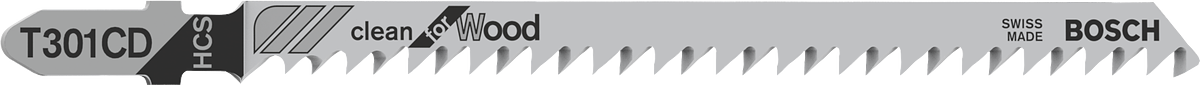 깨끗한 목재 절단을 위한 Bosch T301CD 톱날.