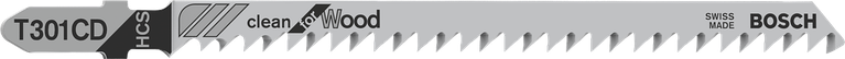 깨끗한 목재 절단을 위한 Bosch T301CD 톱날.