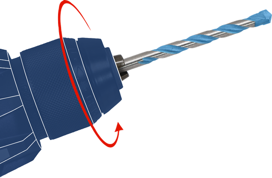 드릴링 작업을 위해 석공 비트를 회전시키는 회전 드릴 척입니다.