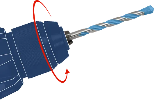 드릴링 작업을 위해 석공 비트를 회전시키는 회전 드릴 척입니다.