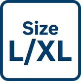 여러 개의 포켓이 달린 Bosch GWT 4 도구 가방.