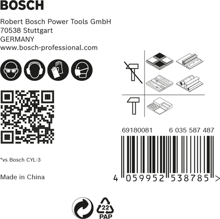 Bosch EXPERT HEX-9 MultiConstruction 드릴 비트 세트 5개.