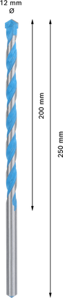 EXPERT CYL-9 MultiConstruction 드릴 비트 12 x 200 x 250mm Bosch EXPERT CYL-9 멀티컨스트럭션 드릴 비트 12x250mm.