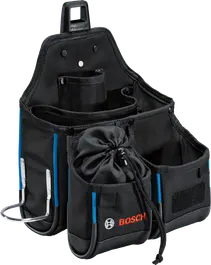 여러 개의 포켓이 달린 Bosch GWT 4 도구 가방.