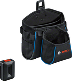 자석 홀더가 있는 Bosch 공구 파우치 세트.