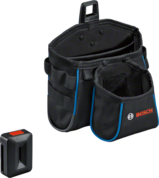 자석 홀더가 있는 Bosch 공구 파우치 세트.