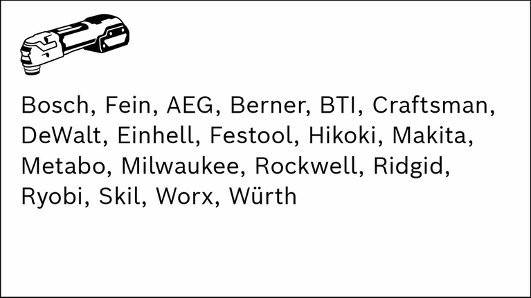 다양한 전동 공구 브랜드 목록 위에 전동 공구 개요가 있습니다.
