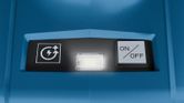 Bosch GTB 18V-45 온/오프 스위치 및 표시 패널.