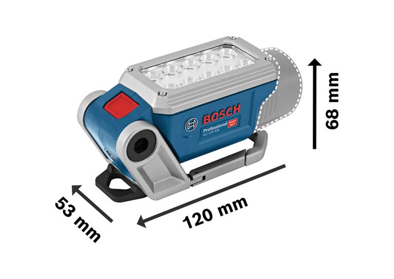 Bosch GLI 12V-330 무선 조명, 330루멘 출력.