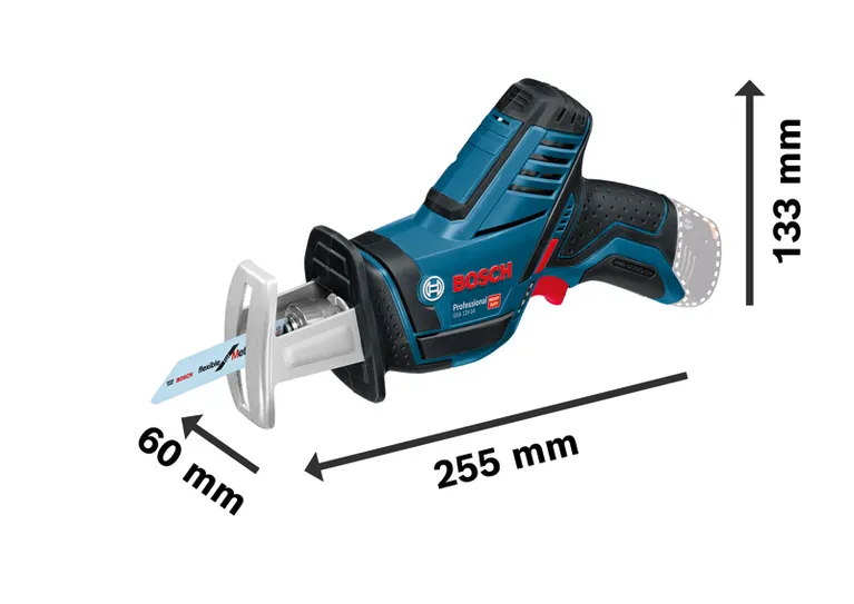 Bosch GSA 12V-14 무선 왕복톱, 소형 사이즈.