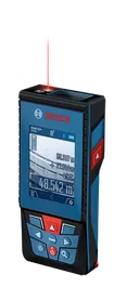 Bosch GLM 100-25 C 레이저 측정기는 디지털 거리를 표시합니다.