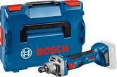 L-Boxx 케이스가 장착된 Bosch GGS 18V-20 무선 스트레이트 그라인더.