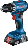 2Ah 배터리가 장착된 Bosch GSR 18V-45 무선 드릴.