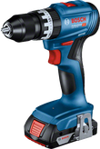 2Ah 배터리가 장착된 Bosch GSB 18V-45 무선 드릴.