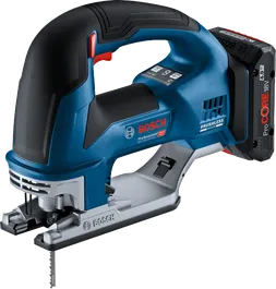 깊은 목재 절단에 적합한 Bosch GST 18V-155 BC 무선 톱.