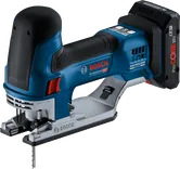 4Ah ProCORE 배터리가 장착된 Bosch GST 18V-155 SC 무선 톱.