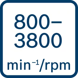  무부하 속도 800 – 3800 min-1/rpm