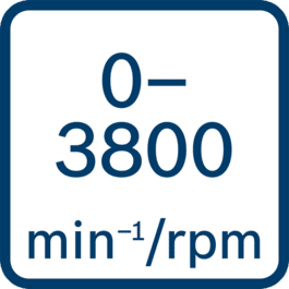  무부하 속도 0 – 3800 min-1/rpm