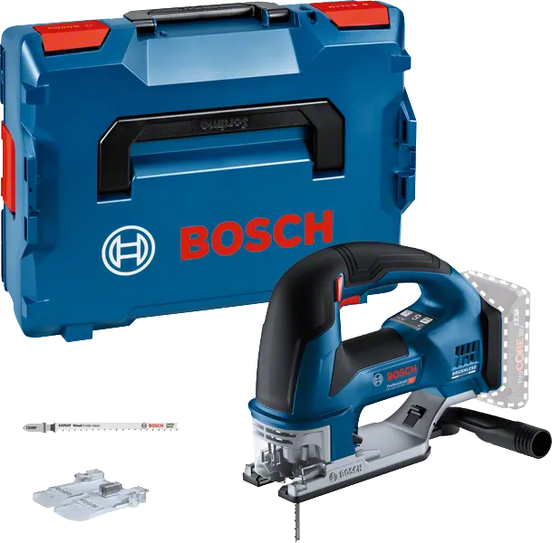케이스가 포함된 Bosch GST 18V-155 무선 톱.