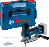케이스가 포함된 Bosch GST 18V-155 SC 무선 톱.