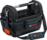 어깨끈이 달린 Bosch GWT 20 도구 가방.