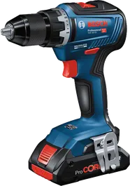 ProCORE 배터리가 장착된 Bosch GSR 18V-55 무선 드릴.
