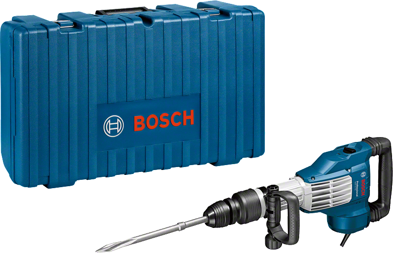 운반 케이스가 포함된 Bosch GSH 11 VC 철거 망치.