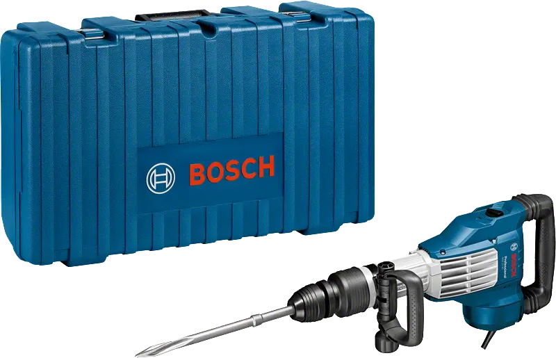 운반 케이스가 포함된 Bosch GSH 11 VC 철거 망치.