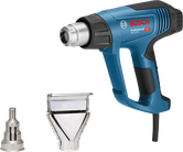2개의 노즐 부착물이 있는 Bosch GHG 20-63 히트건.